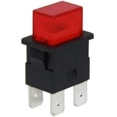 IC-180H 4 Pinli 220 Volt Kalıcı Basmalı Işıklı Anahtar PS23-16N