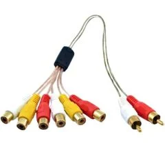 Kablo 2 RCA Erkek / 6 RCA Dişi 60 Cm PowerMaster