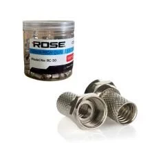F KONNEKTÖR 18MM YÜKSEK KALITELI GÜMÜŞ 100adet RC-50 (D-03)