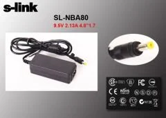 Adaptör S-LINK SL-NBA80 9.5 VOLT - 2.5 AMPER 4.8*1.7 UÇLU ASUS NETBOOK