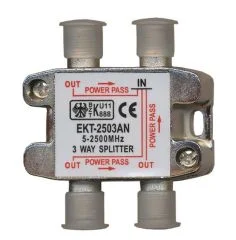 E-335B 3'lü Anten Splitter Powerpass (D-15)