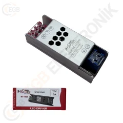 HIGHTEK HT-1123 12V 5A Ultra Slim Trafo 2 Çıkışlı