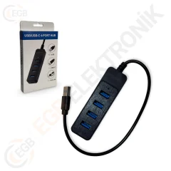 GABBLE GAB-UP530 USB 4 PORT + TYPE-C 3.0 ÇOKLAYICI (C-07)