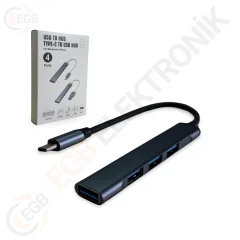 GABBLE GAB-TCUM30 USB 4 PORT + TYPE-C 3.0 SLIM ÇOKLAYICI (C-05)