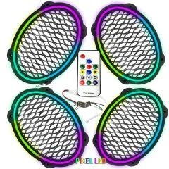 EGB Pixel Ledli Oval Hoparlör Kapak 4 Adet EGB EG-8856