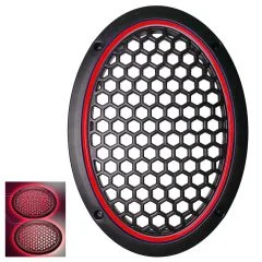 EGB Midrange Kapağı Neon Ledli Oval Kırmızı 2 Adet