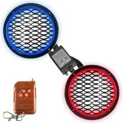 Çakar Ledli 16cm Hoparlör Kapak Mavi Kırmızı 2 Adet EGB eg-5656
