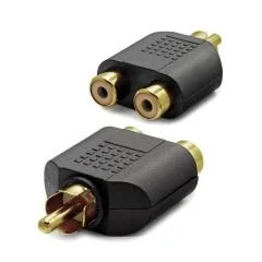 Çevirici Jack 1 Rca Erkek 2 Rca Dişi Gold (ÇK-21-26)