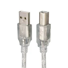 5 METRE 2.0V ŞEFFAF MAVİ USB YAZICI KABLOSU (AVD-98)