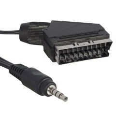 3.5 MM STEREO ERKEK/SCART KABLO 1.2 METRE KISA JACK UYDU ALICISI AV KABLO (AVD-40)