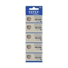 PİL DÜĞME 1220 3V (BEŞLİ PAKET) SUPEX