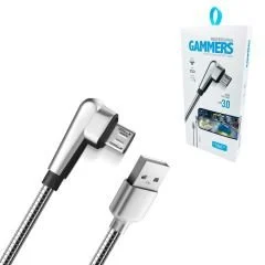 POWERWAY GMX-1 Oyuncu Şarj Kablosu Micro 1 Metre Metal (AVD-338)