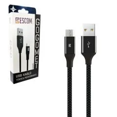 ESCOM METALICO Şarj Kablosu Micro 2.0A 1 Metre (AVD-333-334)