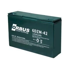 AKÜ 12 VOLT 42 AMPER ORBUS 6DZM42 ( 270 X 77 X 170 MM ) ( ELEKTRİKLİ BİSİKLET AKÜSÜ )