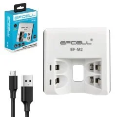EFCELL EF-M2 Pil Şarj Aleti 2Li Usb AA-AAA Ni-Mh Ni-Cd