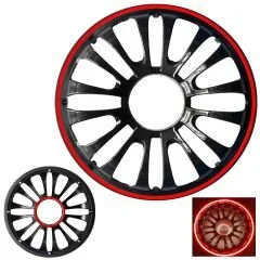 Subwoofer Kapağı Çift Neon Ledli 30cm Kırmızı 1 Adet