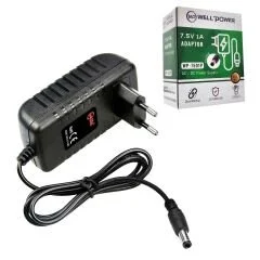 WELLPOWER WP-7501P Adaptör 7.5 Volt 1 Amper 5.5x2.5mm