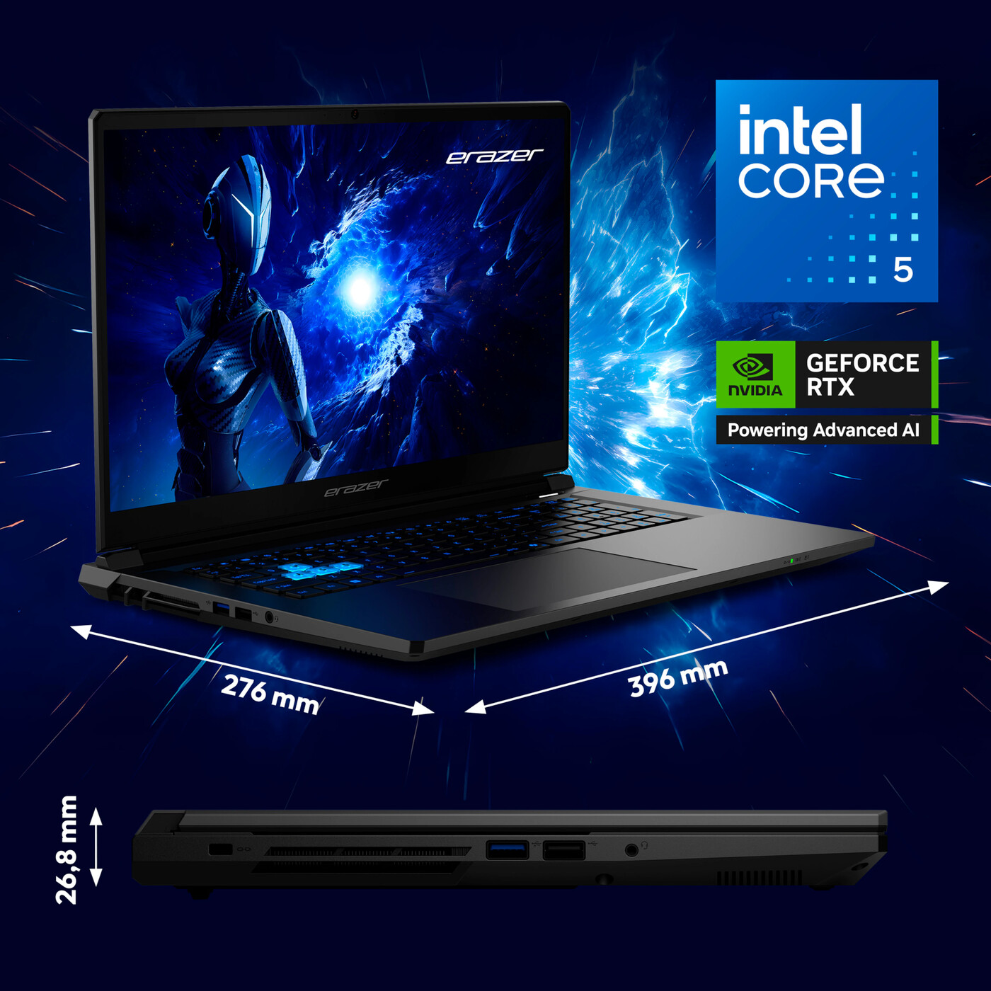Scout 17 E1 MD600006 Core 5-210H 16GB 1TB RTX5050 17" DOS ERAZER