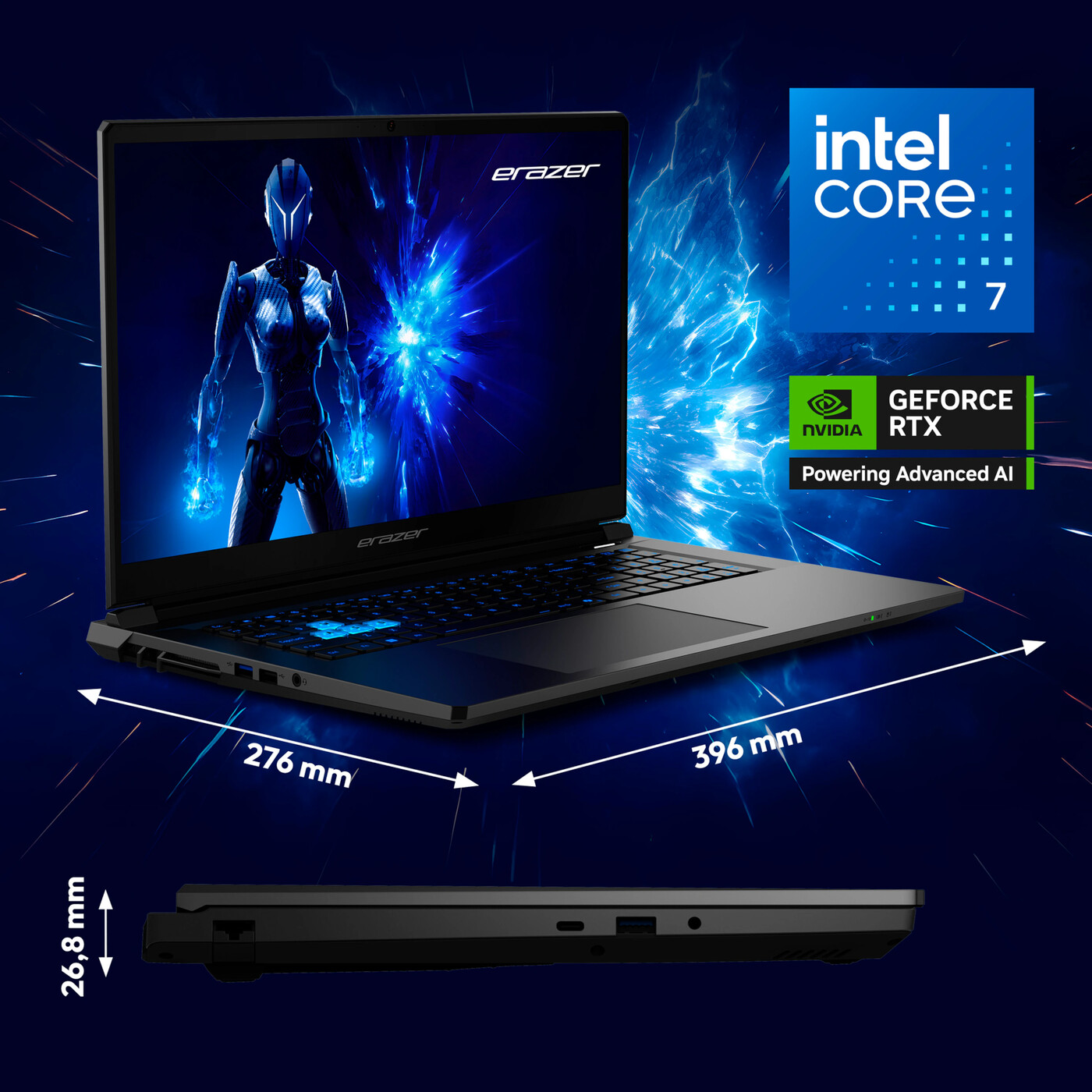 Defender 17 P1 MD600008 Core 7-240H 32GB 2TB RTX5060 17.3" DOS ERAZER