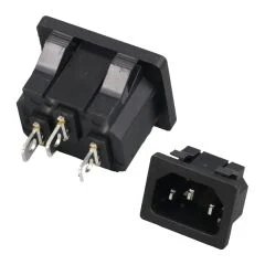 IC-212B C14 GÜÇ SOKETİ ERKEK KULAKSIZ AS-04 EG-8052 (AN-14)
