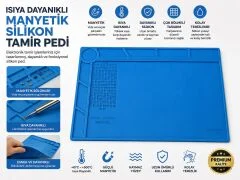 ISIYA DAYANIKLI MANYETİK SİLİKON TAMİR PEDİ PED130 BOY 25 CM EN 35 CM