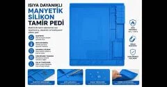 ISIYA DAYANIKLI MANYETİK SİLİKON TAMİR PEDİ PED160 BOY 30 CM EN 45 CM