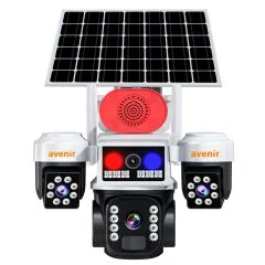 Kamera AVENIR AV-S464W 3 Kameralı 3PTZ 4g Sim Kartlı Güneş Panelli Solar 6MP PTZ