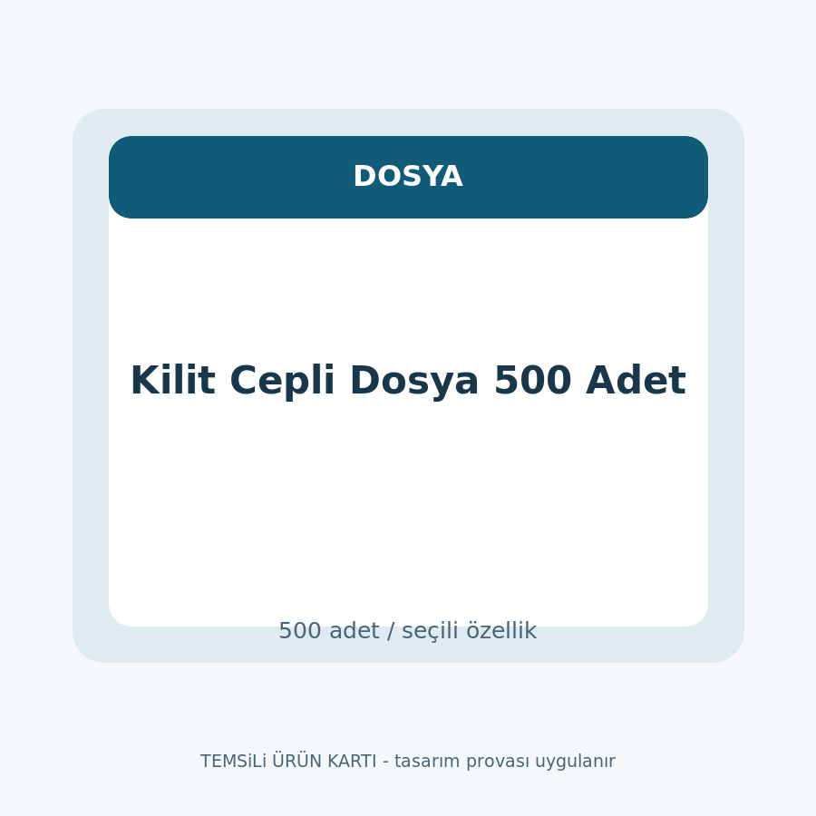 Kilit Cepli Dosya 500 Adet