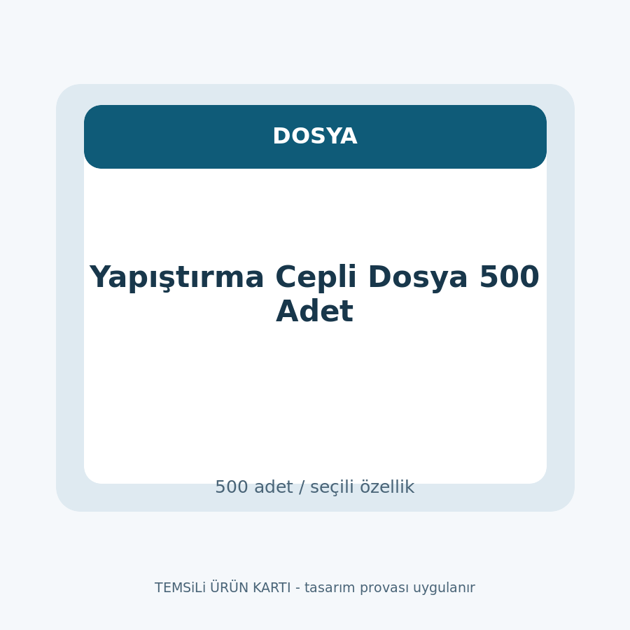 Yapıştırma Cepli Dosya 500 Adet