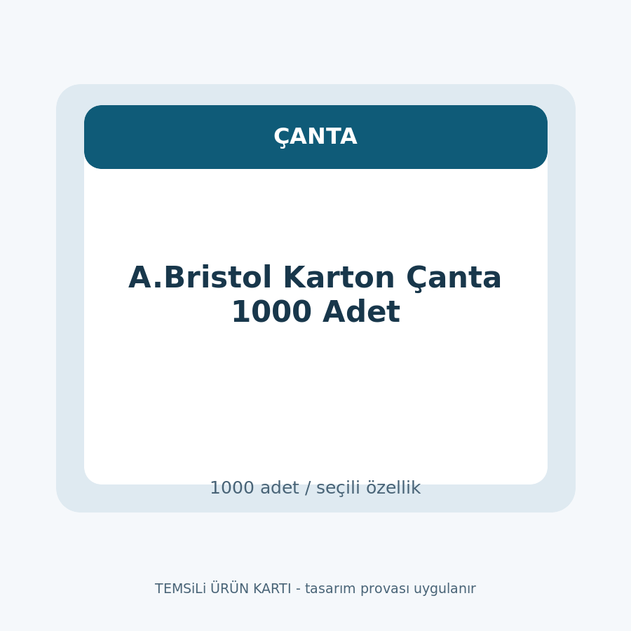 A.Bristol Karton Çanta 1000 Adet