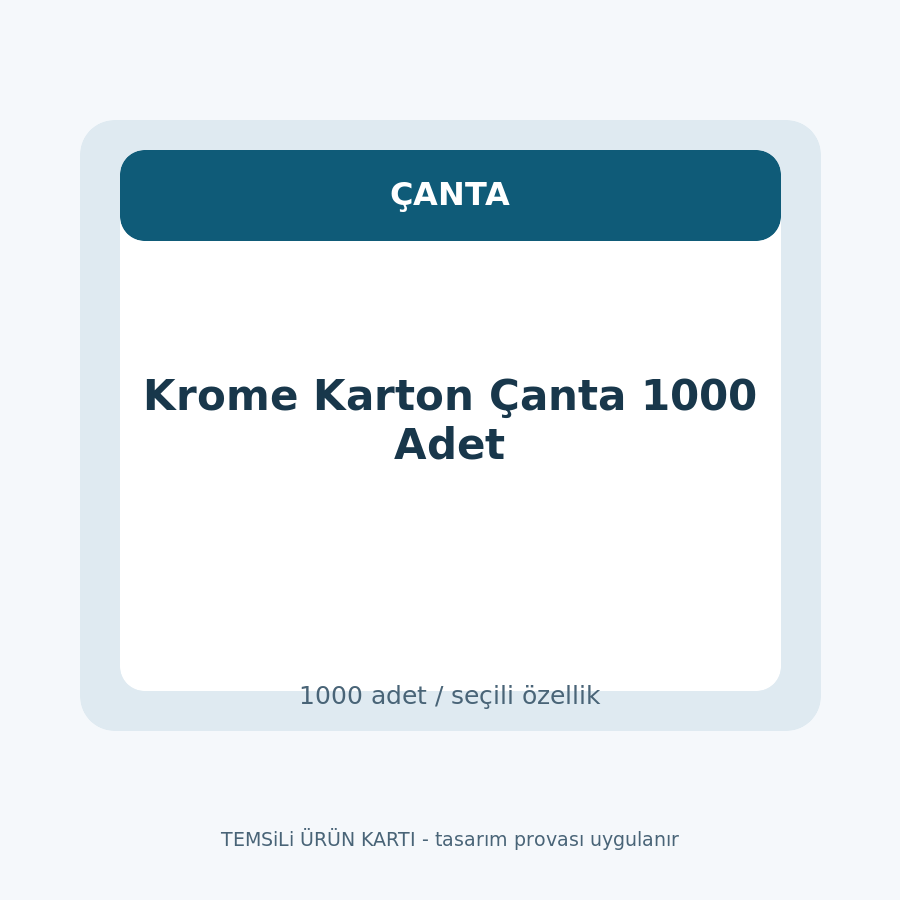 Krome Karton Çanta 1000 Adet