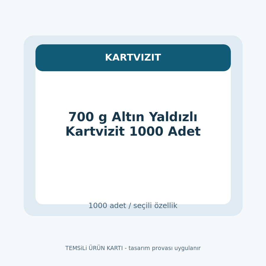 700 g Altın Yaldızlı Kartvizit 1000 Adet