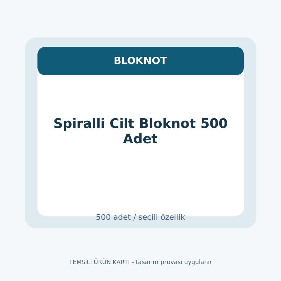Spiralli Cilt Bloknot 500 Adet