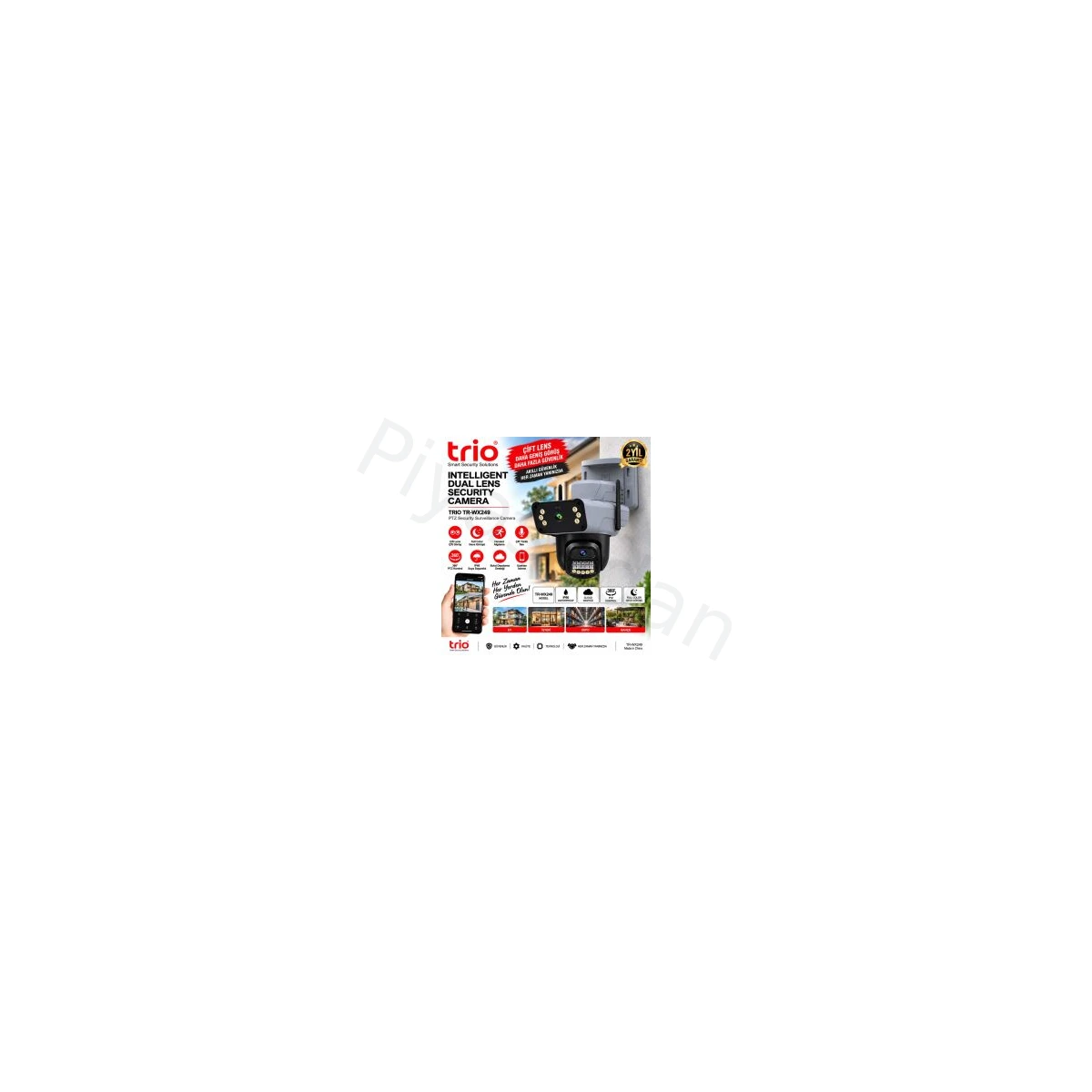 Trio Tr-sgx249 Ptz Çift Lens Wifi 12V Ip66 Güvenlik Kamerası