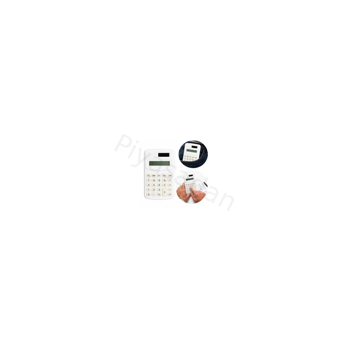 PM-25423 BEYAZ MINI HESAP MAKİNESİ