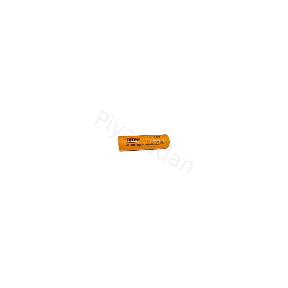 Pil Supex ICR14500-900F-5C Lityum Ion 3.7V 900mAh 5C Deşarj Akımı Düz Kafa