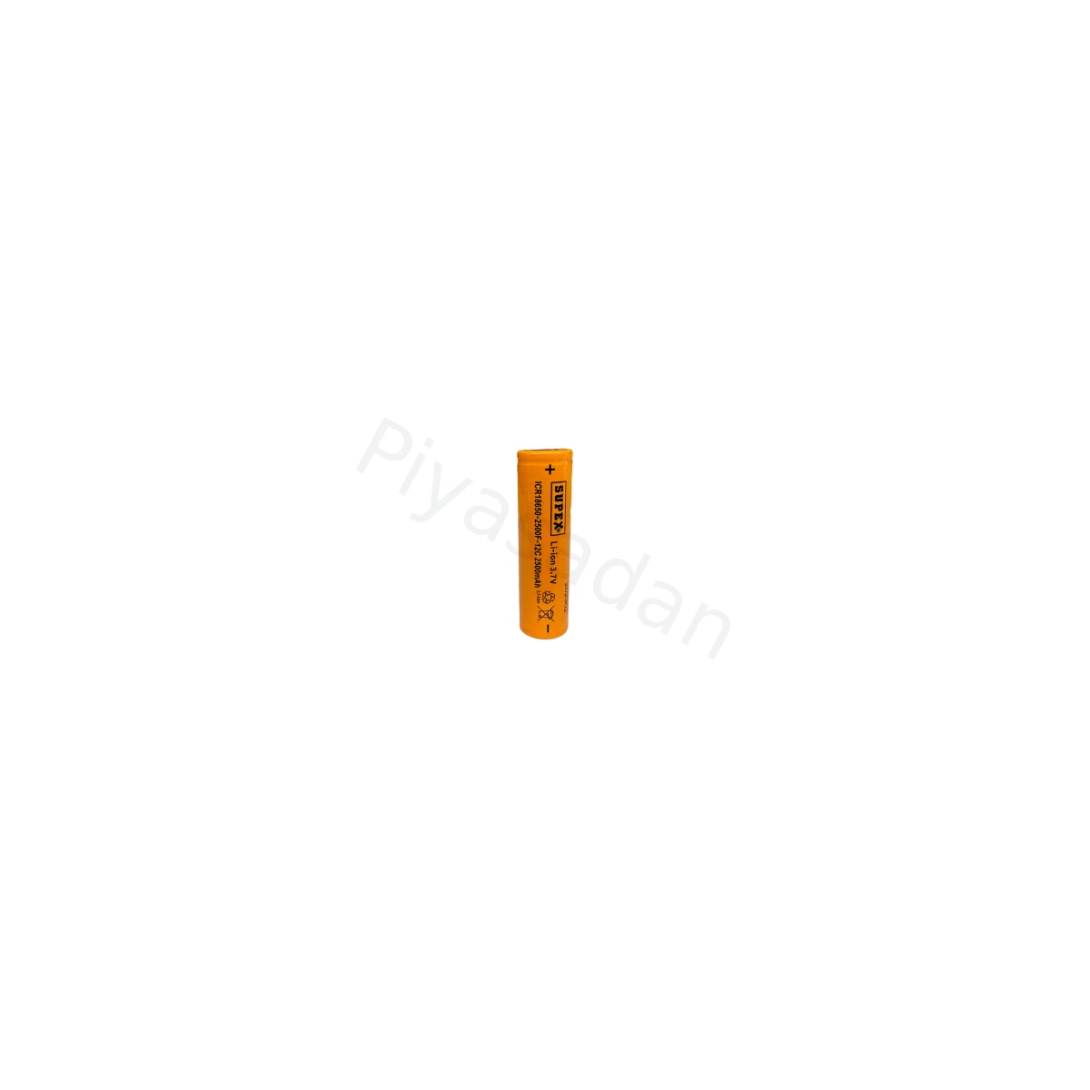 Pil Supex ICR18650-2500F-12C Lityum Ion 3.7V 2500mAh 12C Deşarj Akımı Düz Kafa